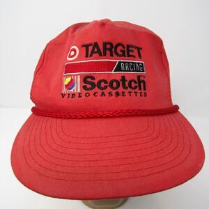 Target Racing Vintage Snapback Hat Scotch Videocassettes Adjustable Cap 90's